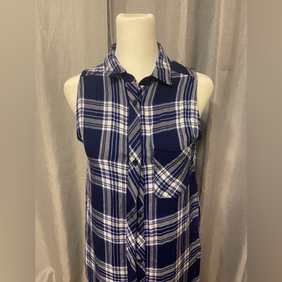 RAILS JORDYN Button Down High Low tunic size XS - Picture 10 of 12